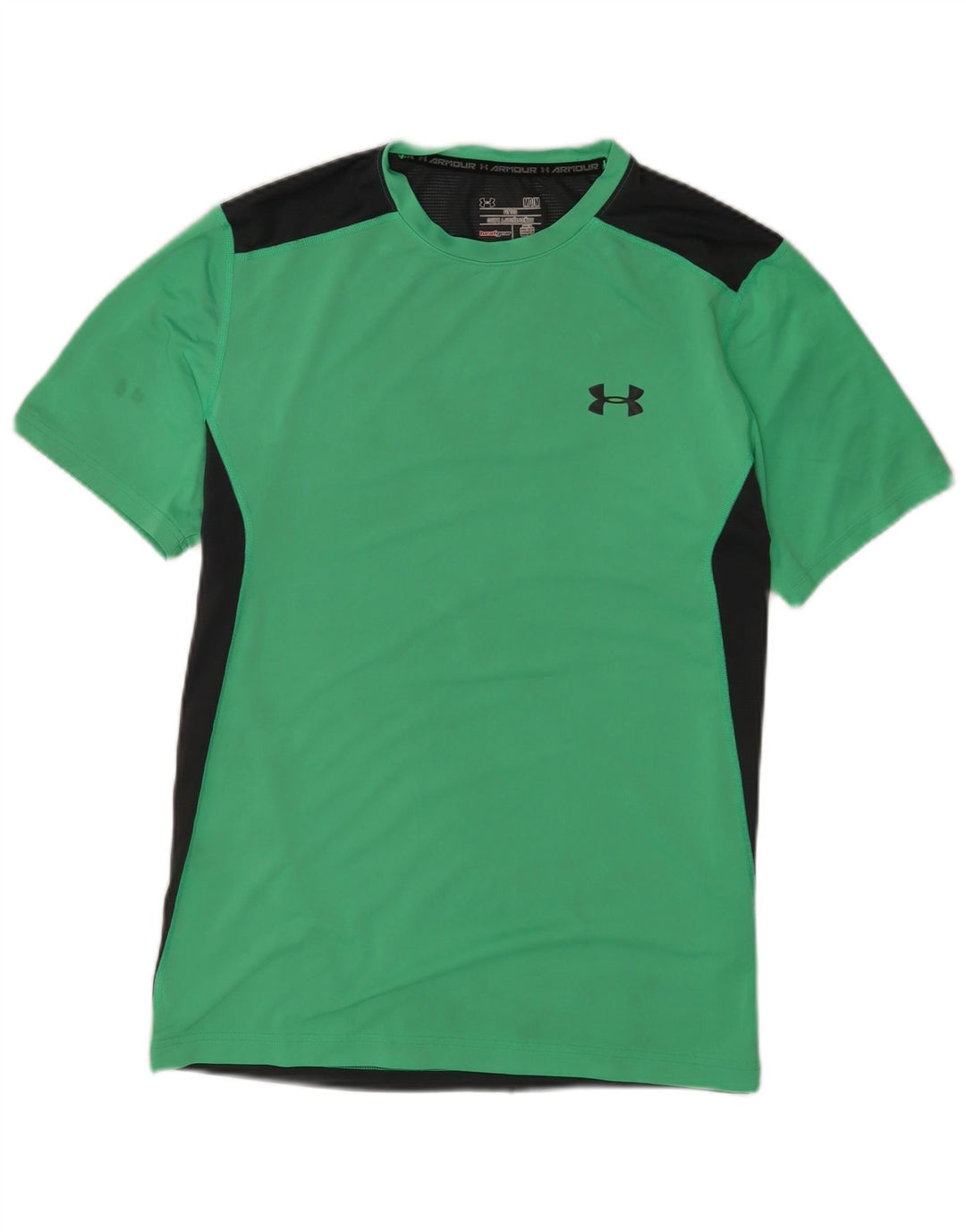 Ανδρικό μπλουζάκι Under Armour Heat Gear Top Medium Green Colourblock Πολυεστέρας