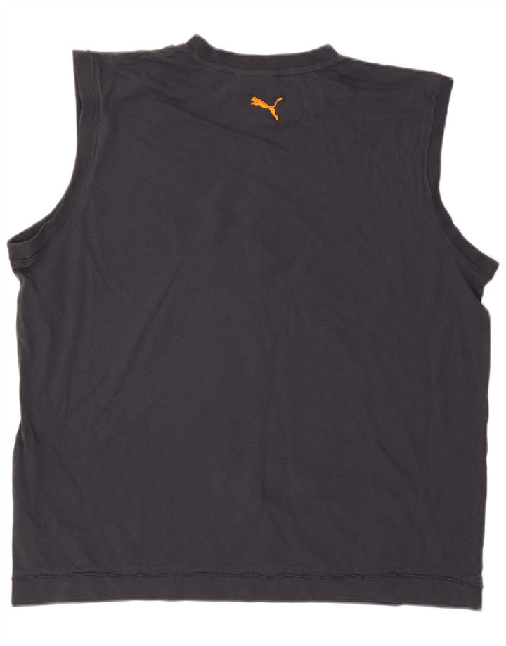Ανδρικό γραφικό γιλέκο Puma Top 2XL Navy Blue Cotton