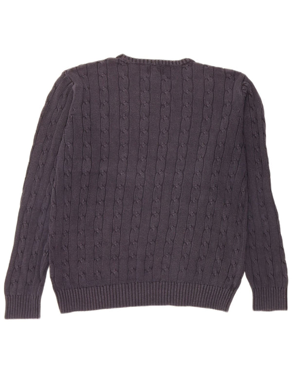Marks & Spencer Mens Blue Harbour Crew Neck Jumper Sweater Large Navy Blue