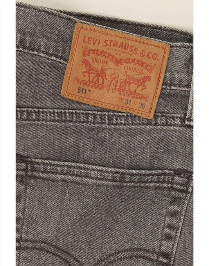 Levi's Mens 511 Slim Jeans W31 L30 Γκρι βαμβακερό
