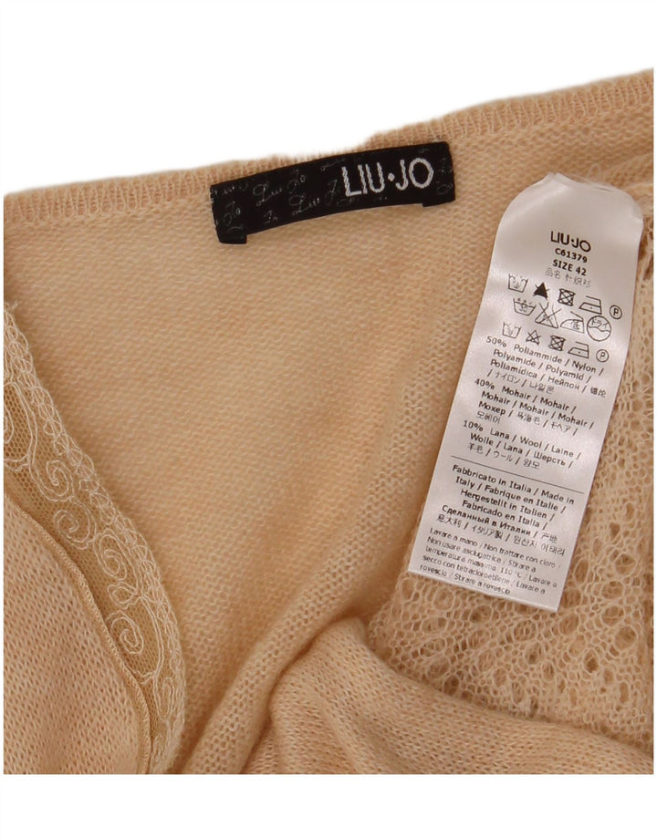 LIU JO Γυναικεία ζακέτα με γραβάτα μπροστά IT 42 Medium Beige Polyamide