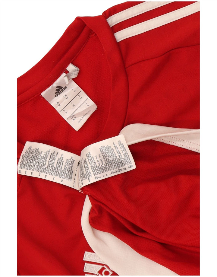 Ανδρικό T-Shirt Climalite Adidas Top Medium Red Colourblock Πολυεστέρας