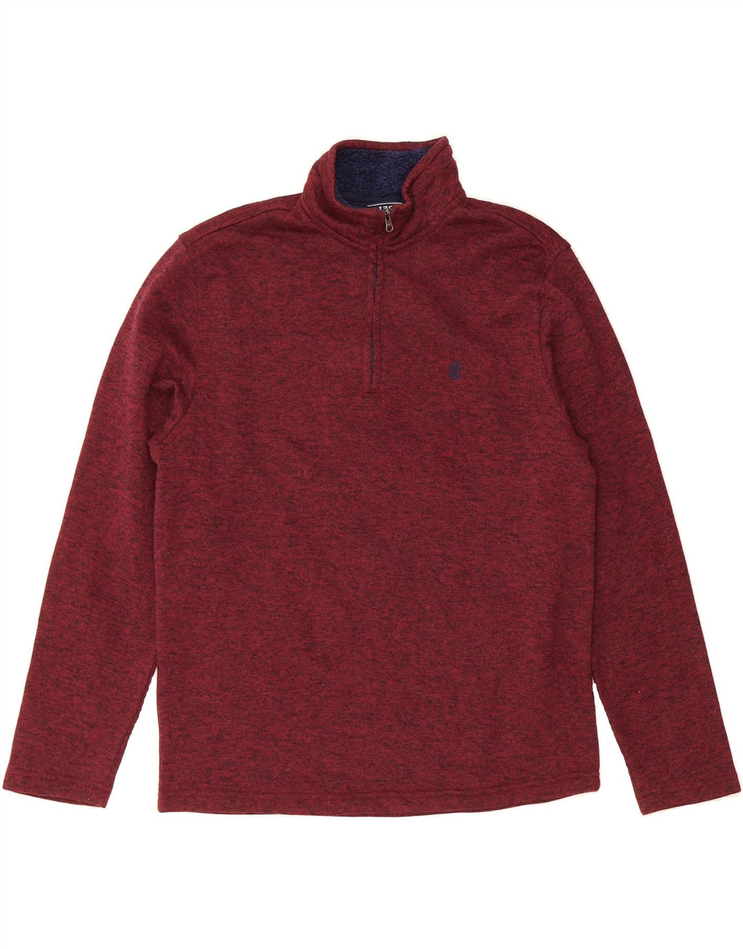 IZOD Mens Zip Neck Fleece Jumper Small Burgundy Flecked Polyester Vintage Izod and Second-Hand Izod from Messina Hembry 