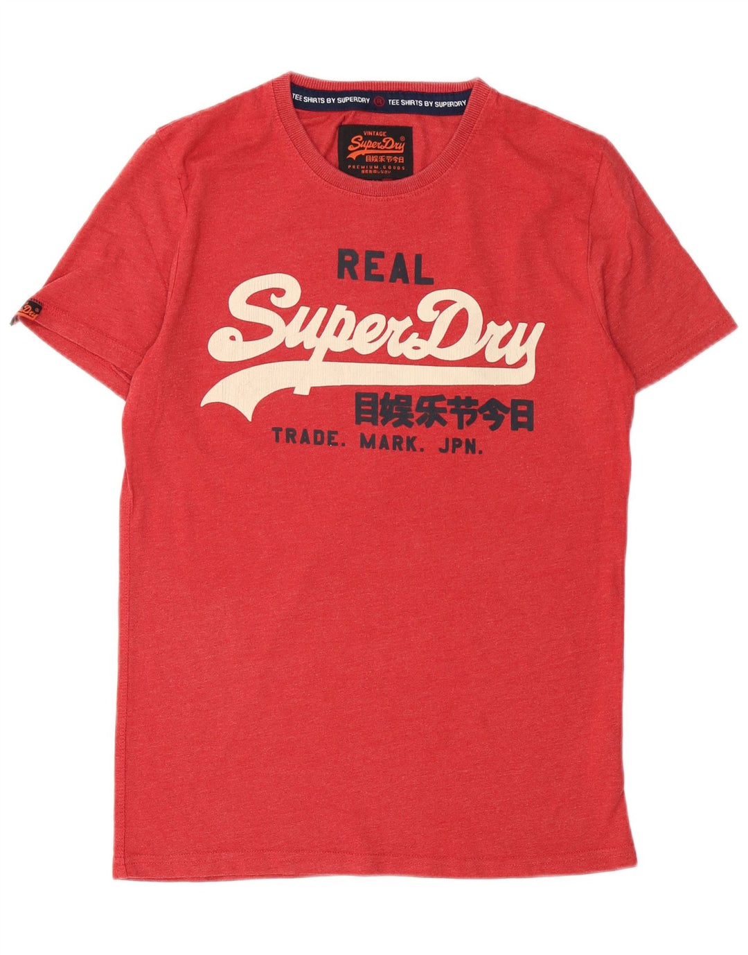 Ανδρικό γραφικό μπλουζάκι SUPERDRY Τοπ μεσαίο κόκκινο βαμβακερό