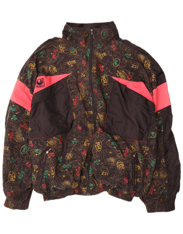 Ανδρική φόρμα γυμναστικής γραφική Uhlsport Top Jacket XL Μαύρο Colourblock Βαμβακερό