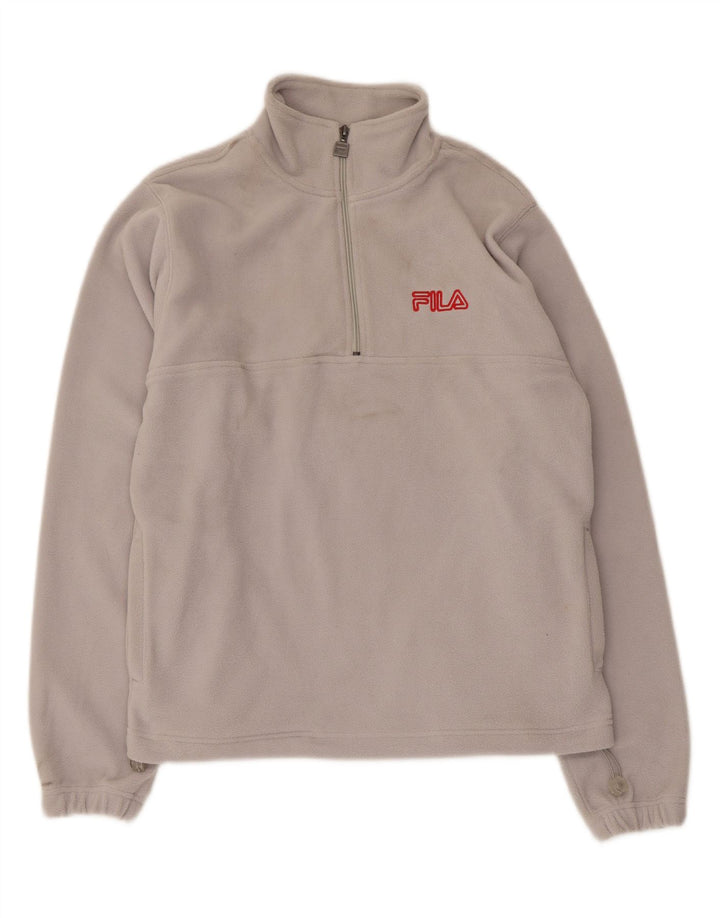 Fila Ανδρικό φερμουάρ Fleece Jumper Μεσαίου Γκρι Πολυεστέρας