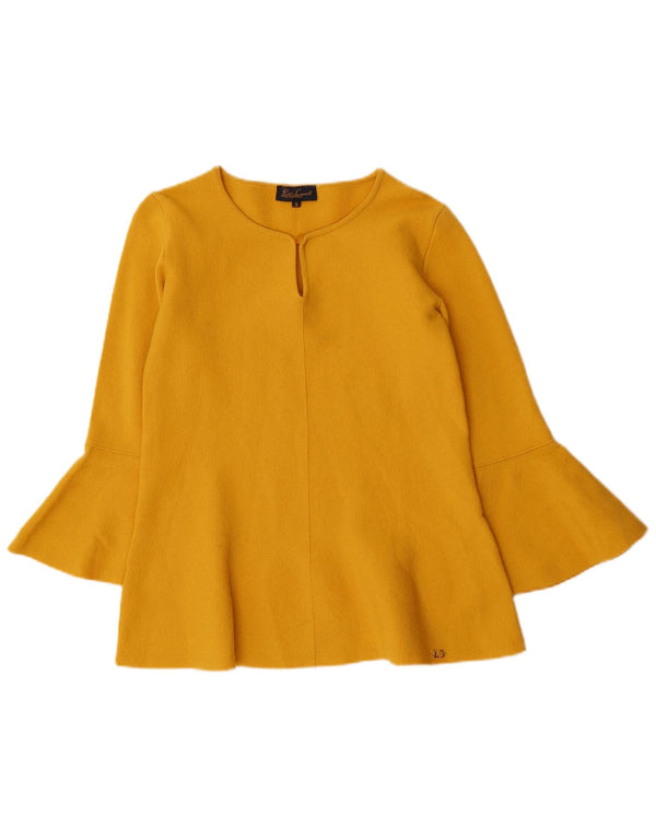 Luisa Spagnoli γυναικεία μπλούζα 3/4 μανίκια τοπ UK 10 Small Yellow