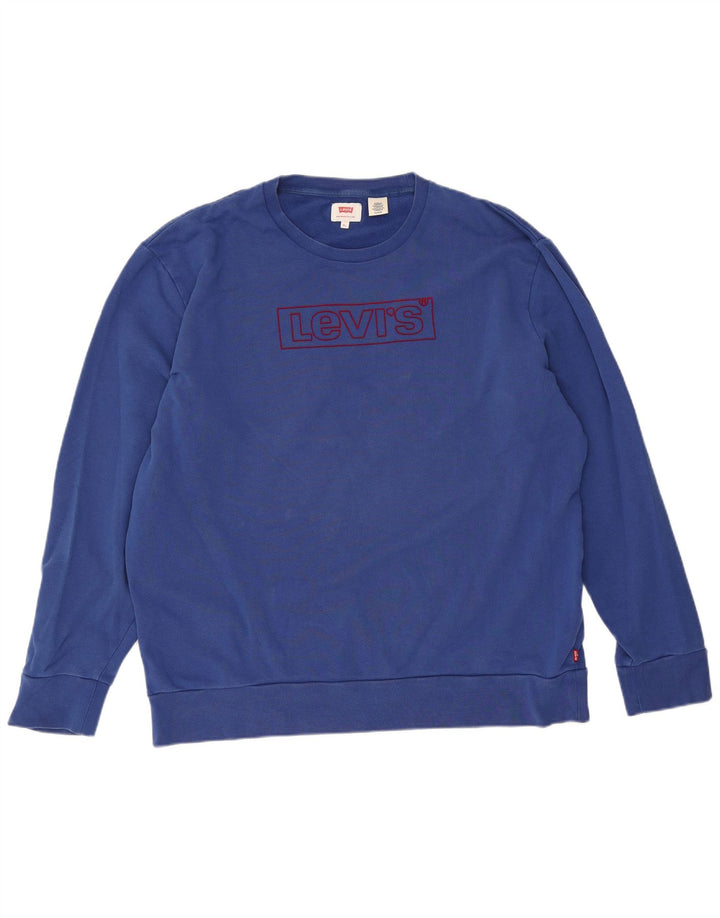 Ανδρικό γραφικό φούτερ Levi's Jumper XL Blue Cotton