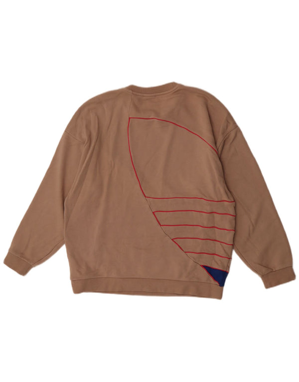 Γυναικείο γραφικό φούτερ Adidas Jumper UK 12 Medium Beige Colourblock