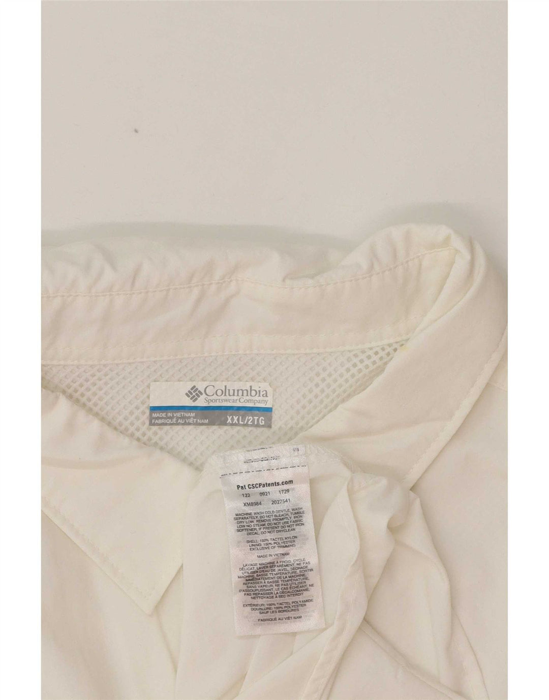 Ανδρικό πουκάμισο Columbia 2XL λευκό νάιλον