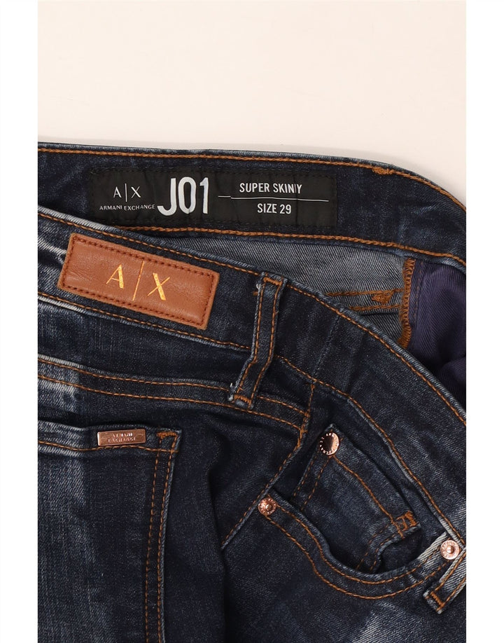 ARMANI EXCHANGE Γυναικεία J01 Crop Super Skinny Jeans W29 L23 Navy Blue
