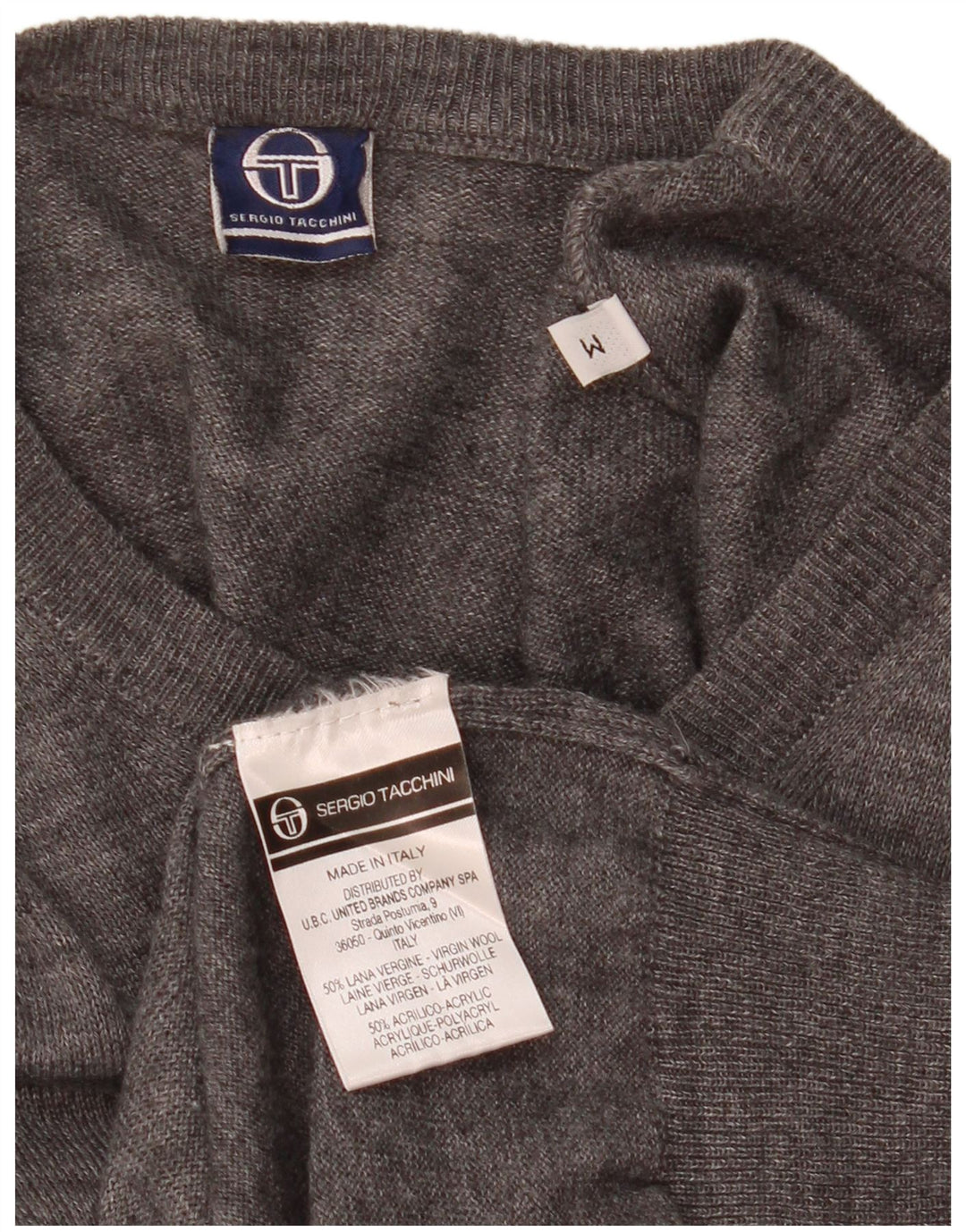 Sergio Tacchini Γυναικείο γιλέκο Tank Top UK 14 Μαλλί μεσαίου γκρι