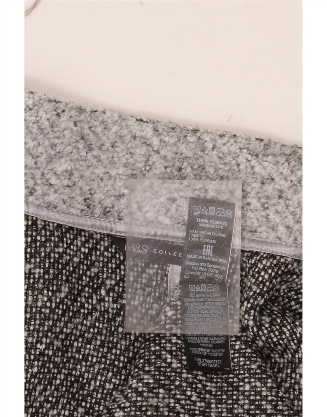 MARKS & SPENCER Γυναικείο Υπερμεγέθη Ανοιχτό Πανωφόρι UK 6 XS Γκρι Φλέκινγκ