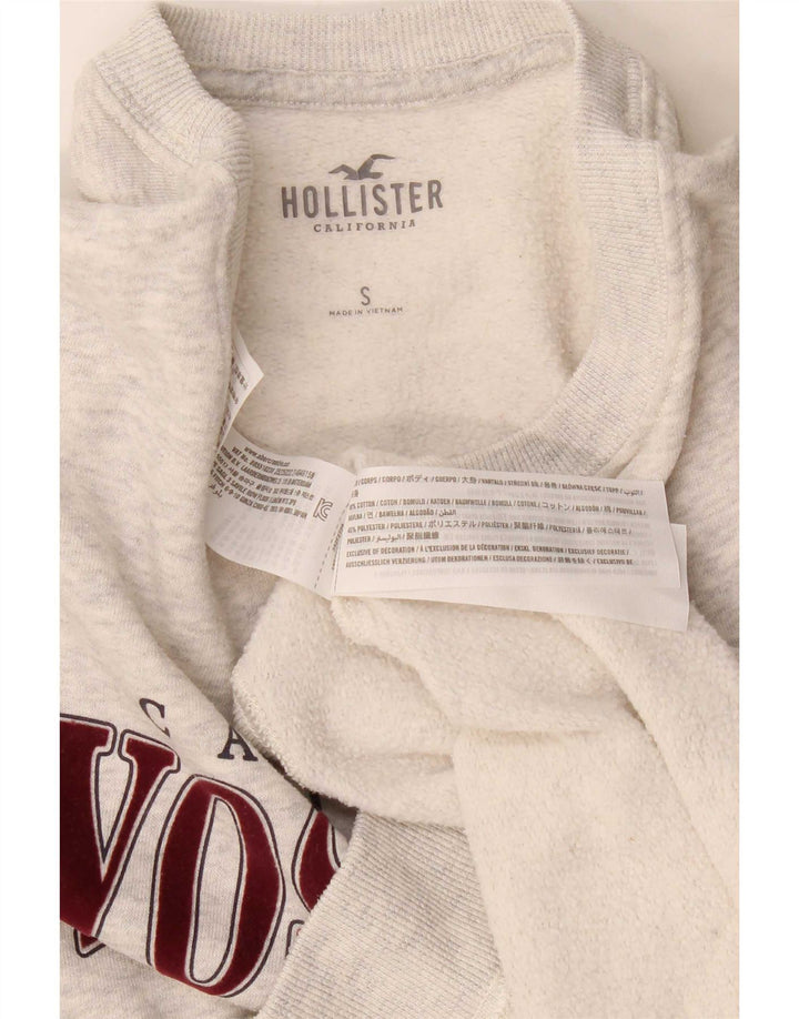 Ανδρικό γραφικό φούτερ Hollister Jumper Μικρό γκρι βαμβακερό