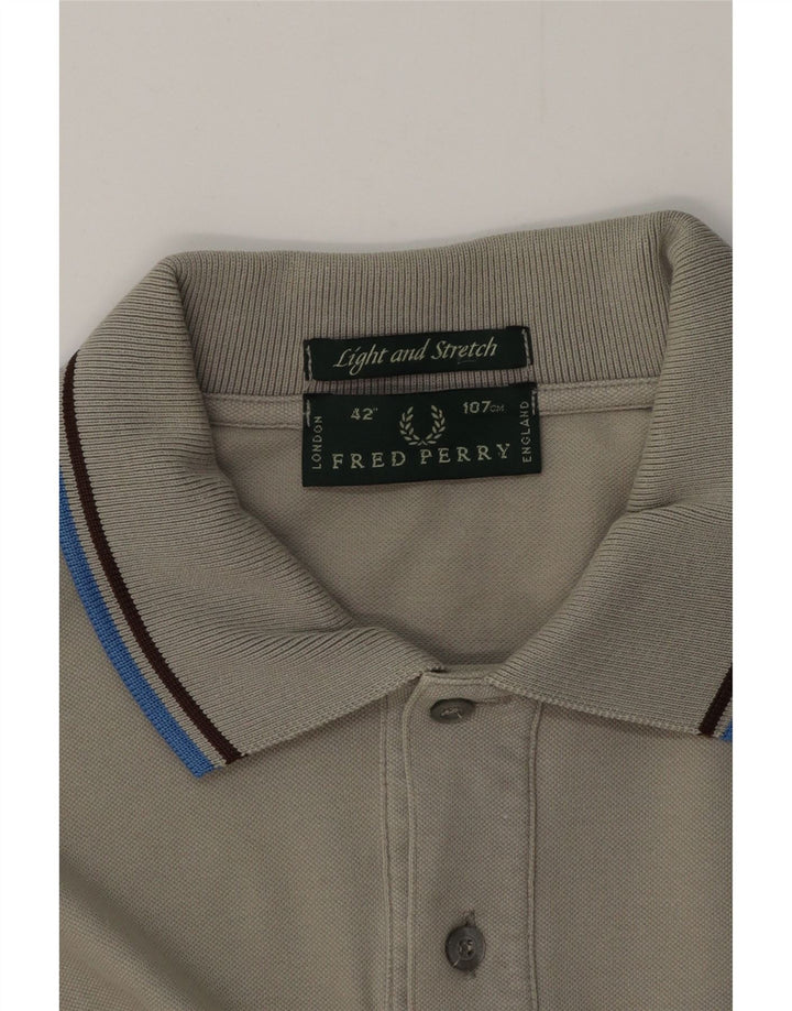 FRED PERRY Ανδρικό πουκάμισο polo σε μεσαίο γκρι