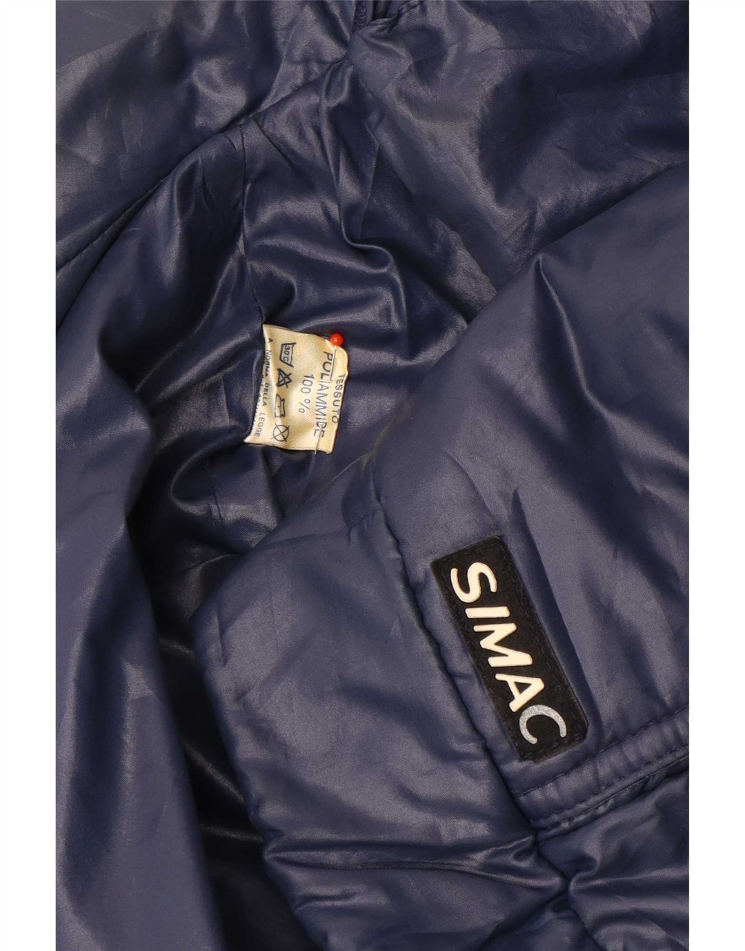 Vintage ανδρικό μπουφάν με επένδυση UK 36 Small Navy Blue Colorblock Πολυαμίδιο