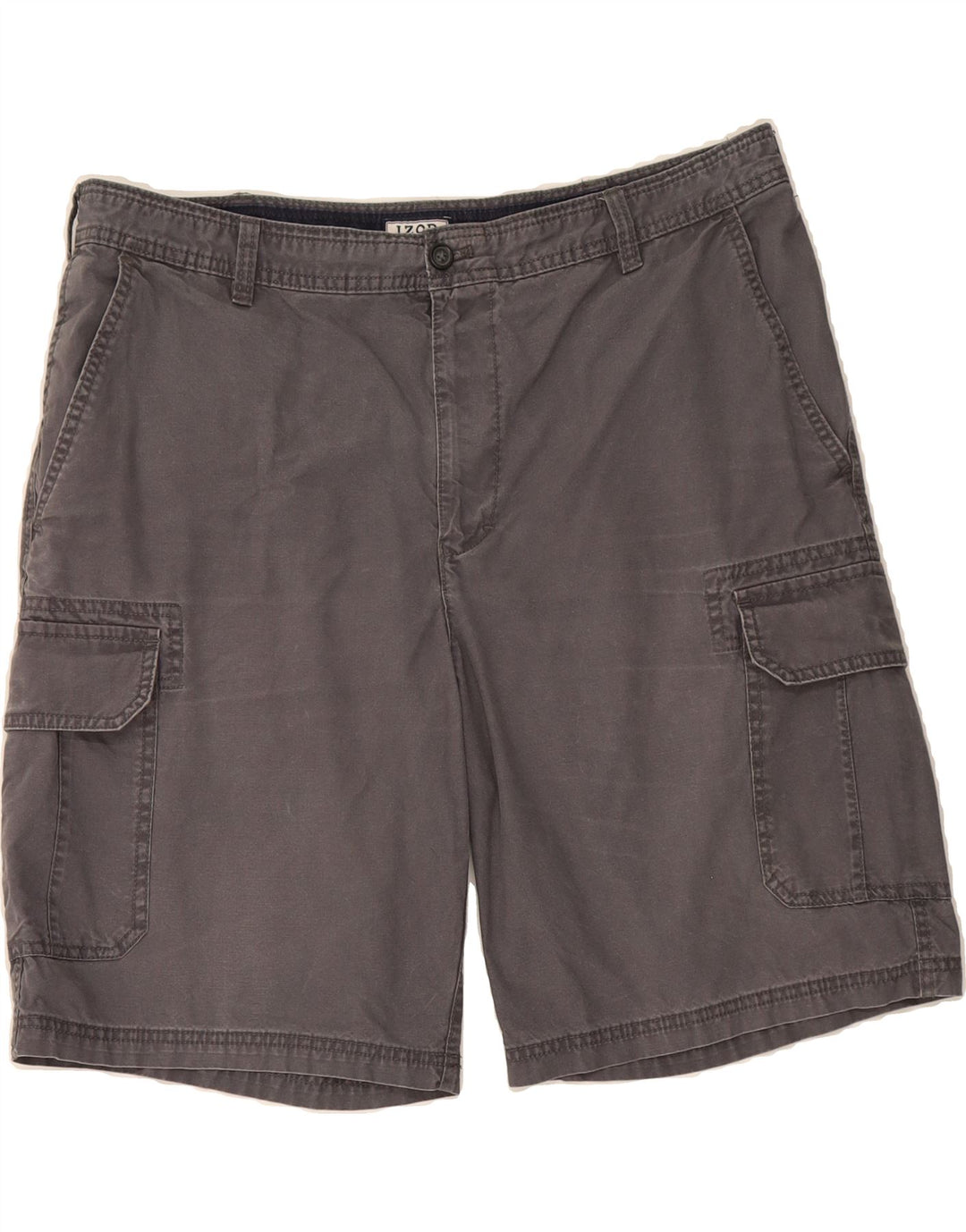 IZOD Mens Cargo Shorts W38 XL Grey Cotton Vintage Izod and Second-Hand Izod from Messina Hembry 