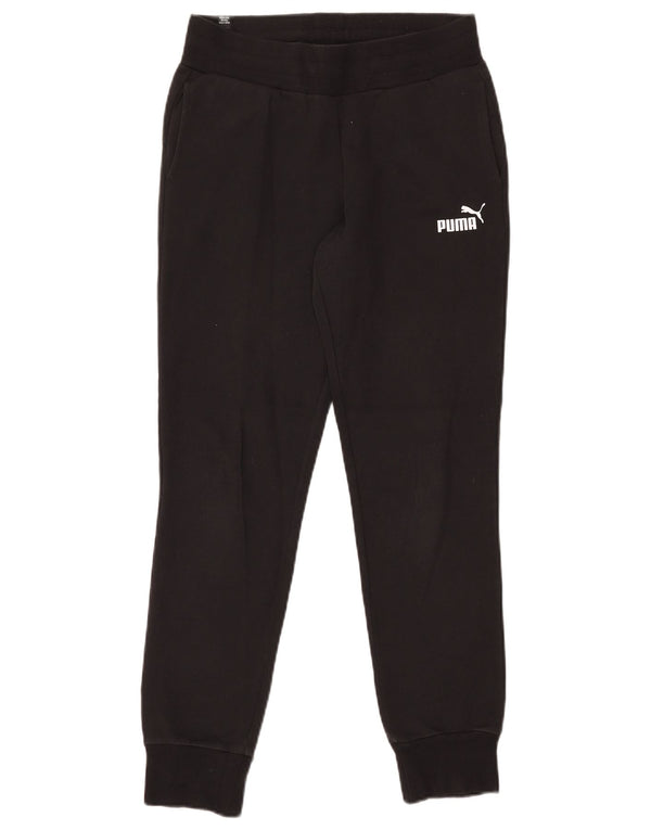 Puma Womens Tracksuit Trousers Joggers UK 8 Small Black Cotton