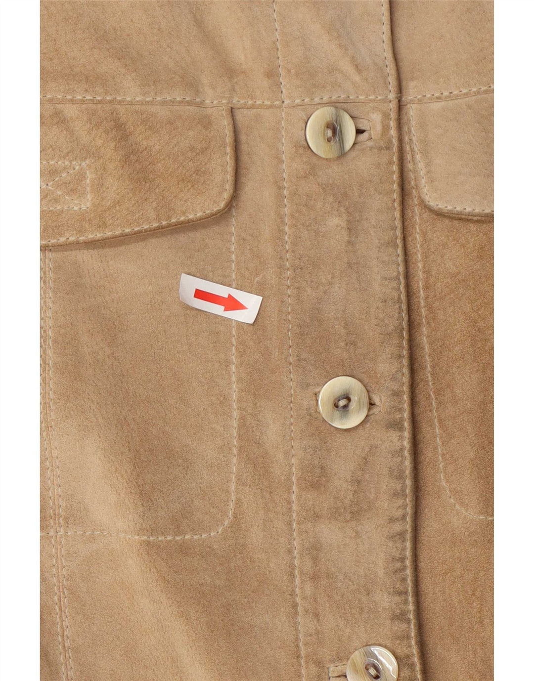 Vintage Γυναικείο Suede Gilet EU 40 Medium Beige Leather