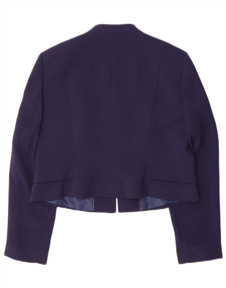 PRECIS Γυναικείο Crop Open Blazer Jacket UK 14 Medium Navy Blue Polyester