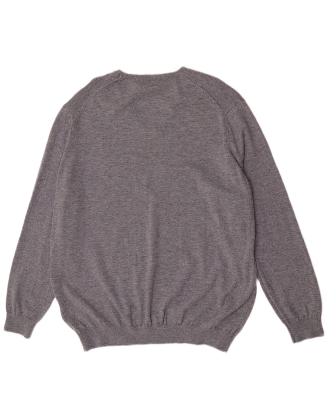 Ανδρικό πουλόβερ Marks & Spencer Autograph V-Neck Jumper 2XL γκρι μαλλί