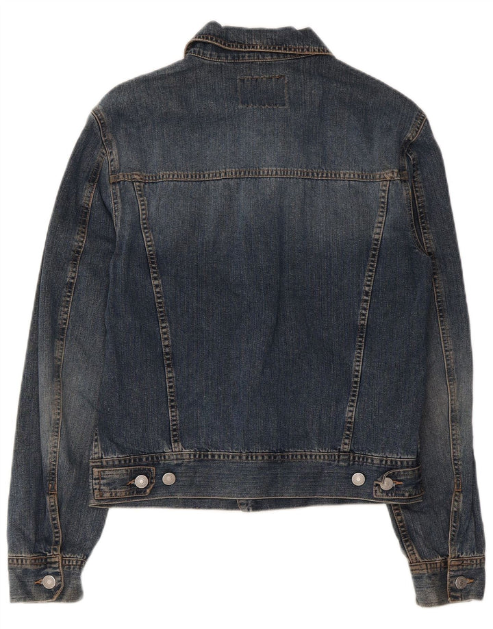 Γυναικείο τζιν μπουφάν SISLEY UK 10 Small Blue Cotton