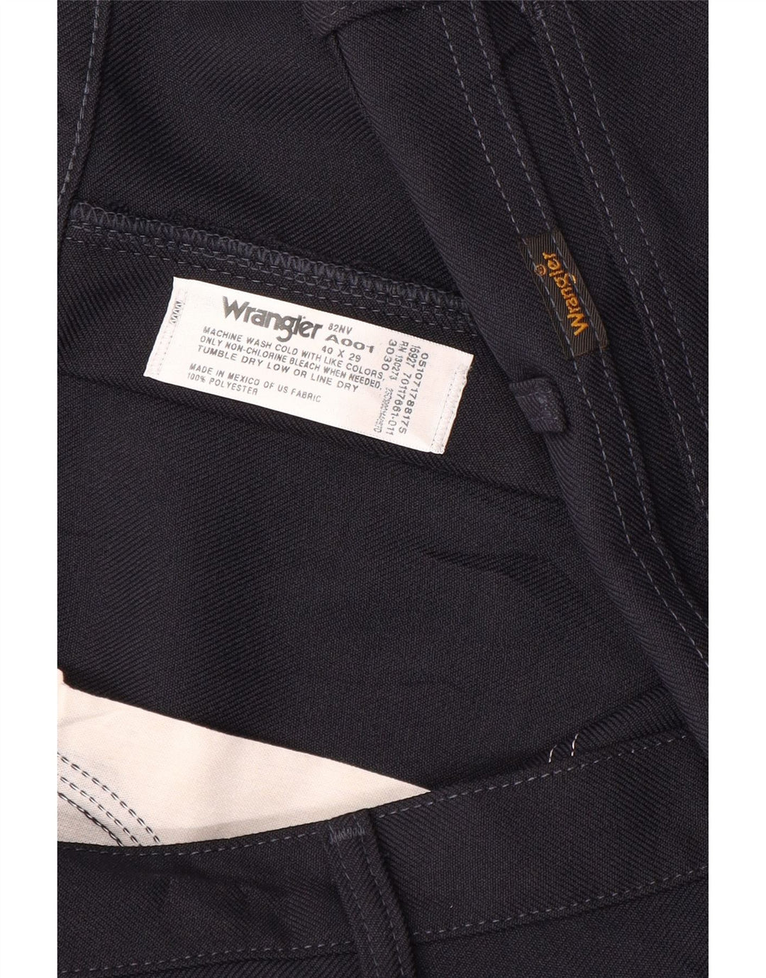 Ανδρικό ίσιο casual παντελόνι WRANGLER W40 L27 Navy Blue Polyester