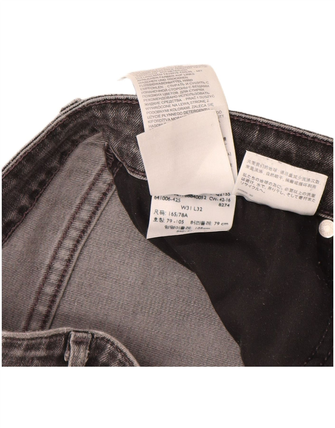 Γυναικείο Levi's 712 Slim Jeans W31 L32 Γκρι βαμβακερό
