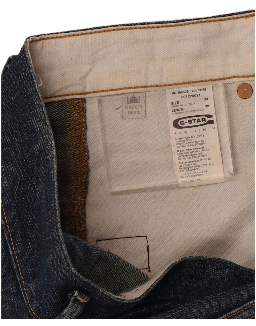 G-STAR Ανδρικό Μπανάνα Slim Jeans W33 L32 Μπλε βαμβακερό