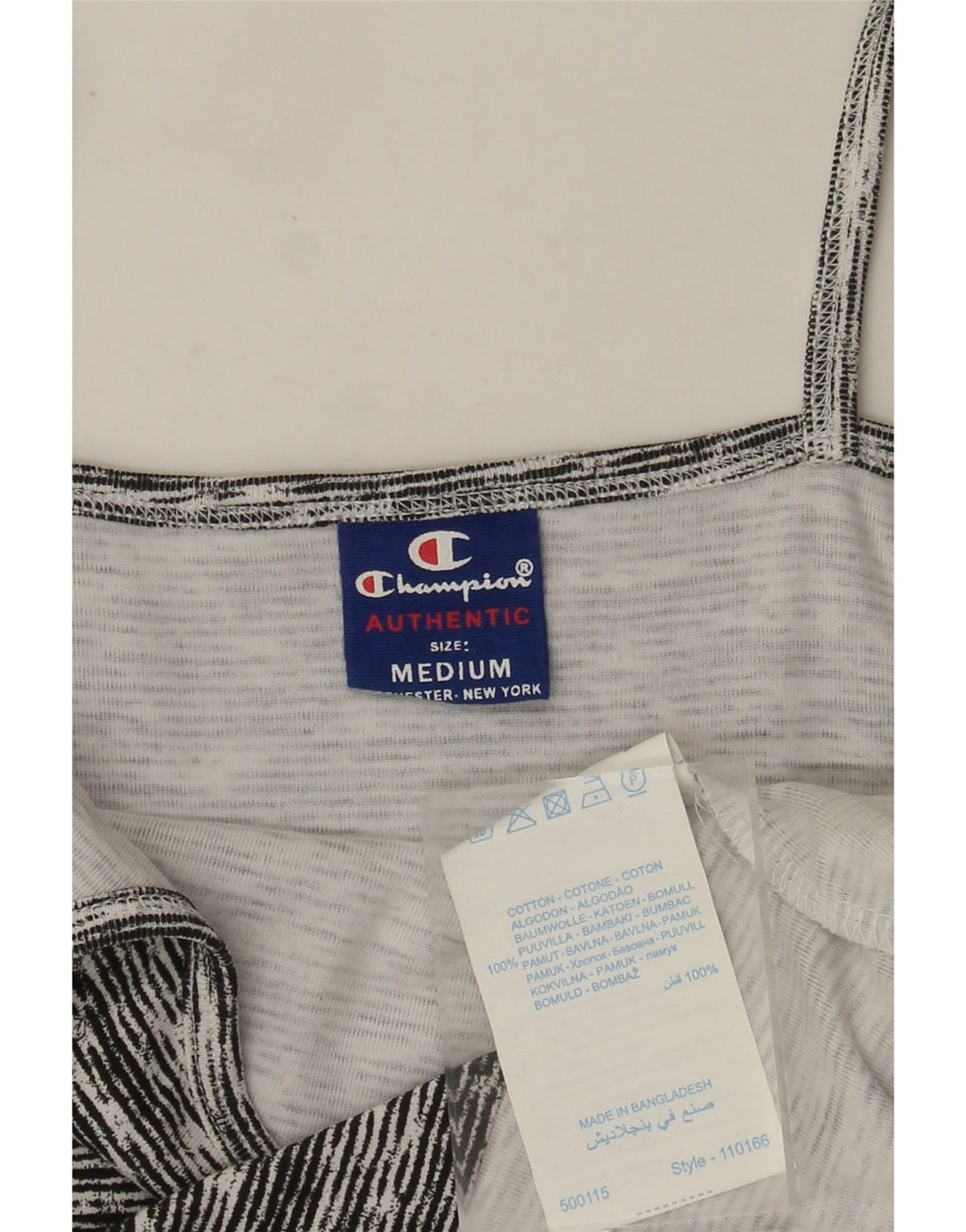 Champion Womens Cami Top UK 12 Medium Grey Flecked Cotton