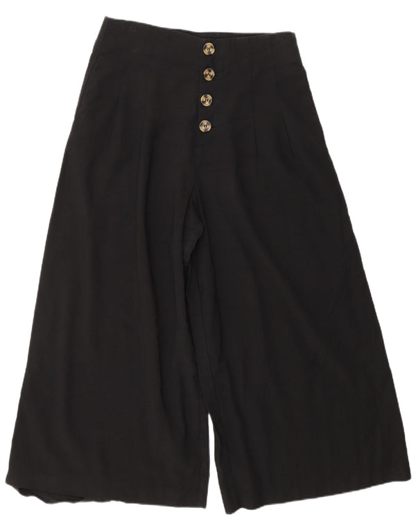 Zara Γυναικείο Trafaluc Παντελόνι Ψηλόμεσο Cropped Medium W28 L23 Μαύρο