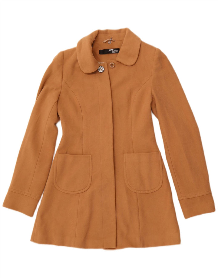 JANE NORMAN Γυναικείο Πανωφόρι UK 8 Μικρός Καφέ Πολυεστέρας