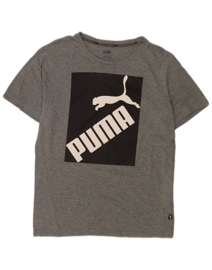 Ανδρικό γραφικό μπλουζάκι Puma Τοπ μεσαίου γκρι βαμβακερό