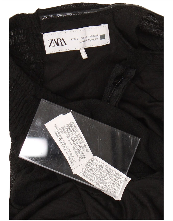 Γυναικείο Maxi Off Shoulder φόρεμα ZARA UK 8 Small Black Polyester