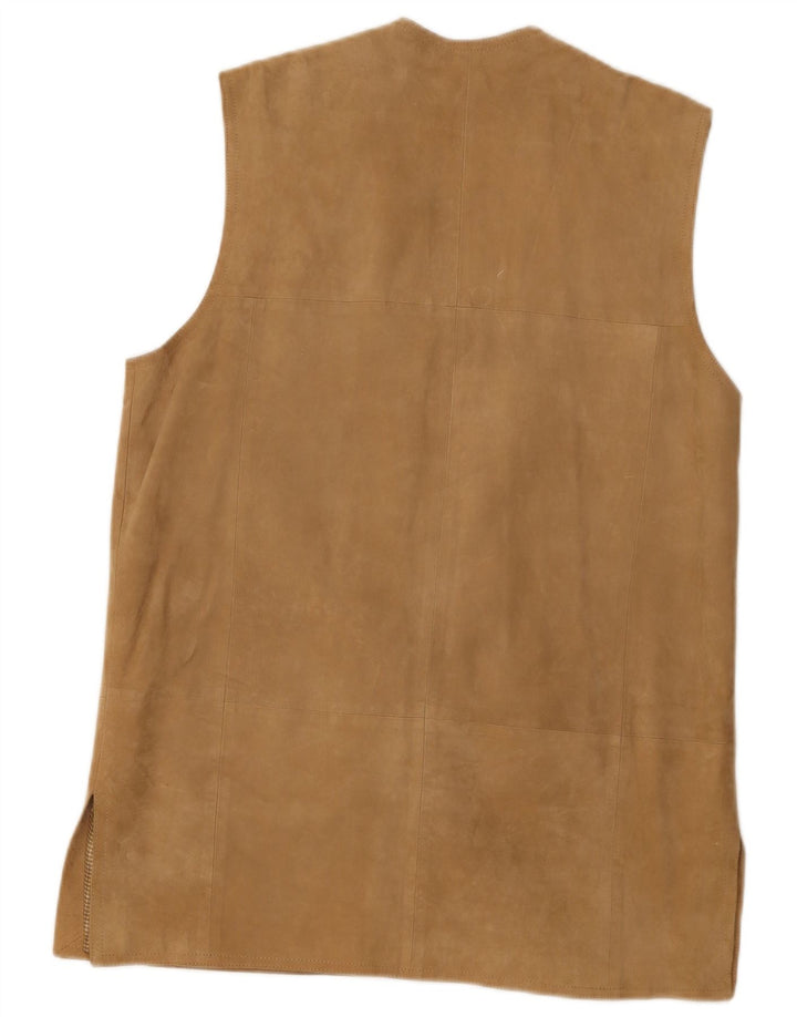 Max Harder Γυναικείο Suede Gilet UK 12 Medium Beige Leather