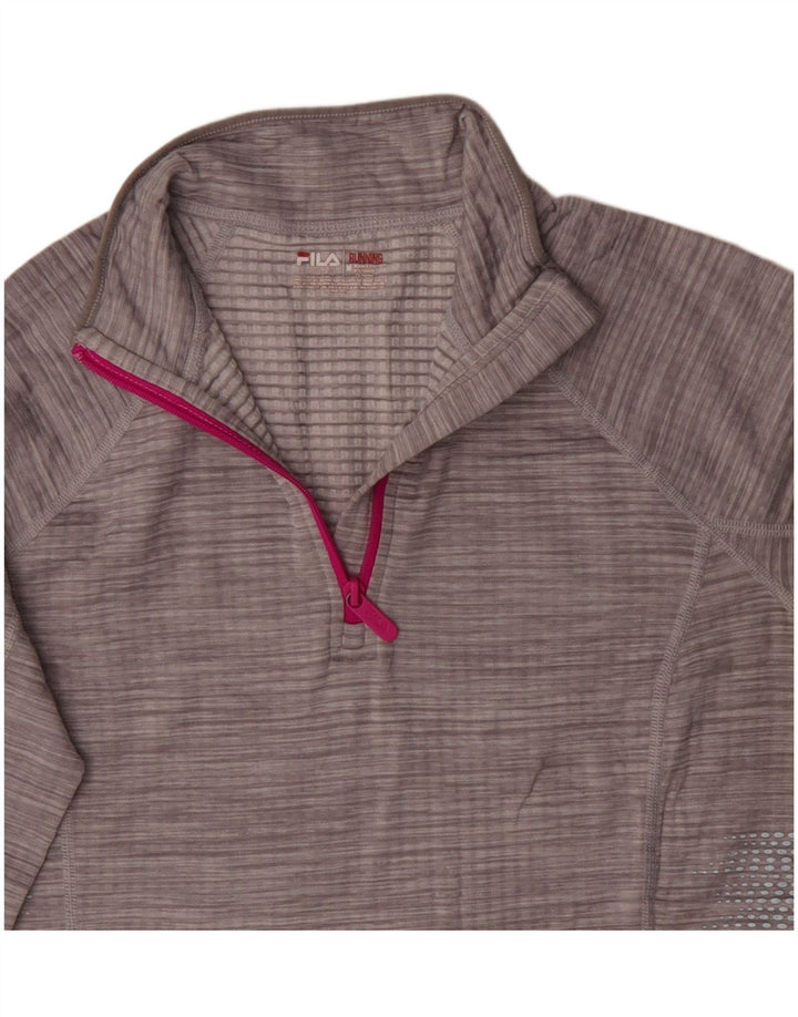 Γυναικεία φόρμα πουλόβερ με φερμουάρ Fila Top UK 14 Medium Grey Flecked