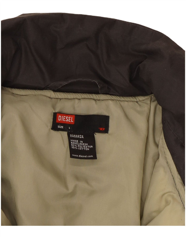 Ανδρικό μπουφάν DIESEL με επένδυση UK 40 Large Grey Polyester