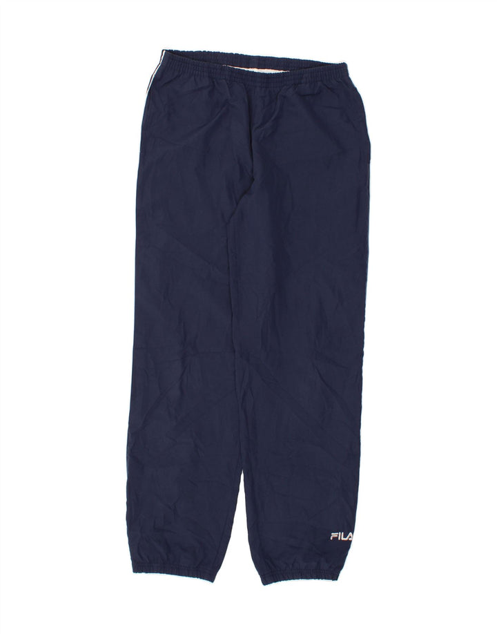 FILA Boys Tracksuit Trousers Joggers 13-14 Years Large Navy Blue Polyester Vintage Fila and Second-Hand Fila from Messina Hembry 