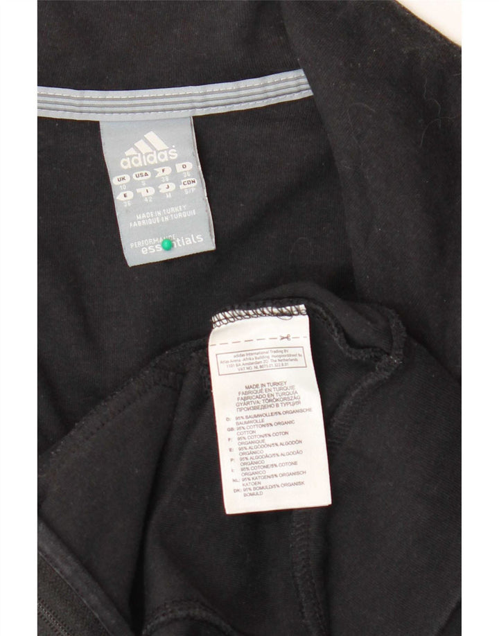 Γυναικεία αθλητική φόρμα Adidas Top Jacket UK 10 Small Black Cotton