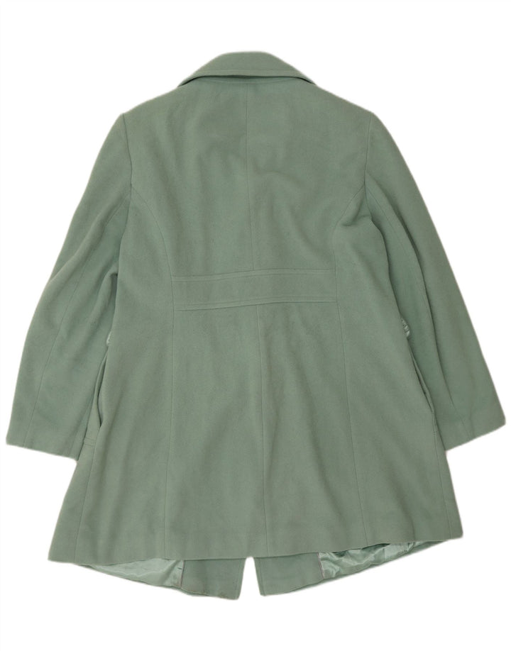 Marks & Spencer Γυναικείο παλτό με διπλό στήθος UK 16 Large Green Wool