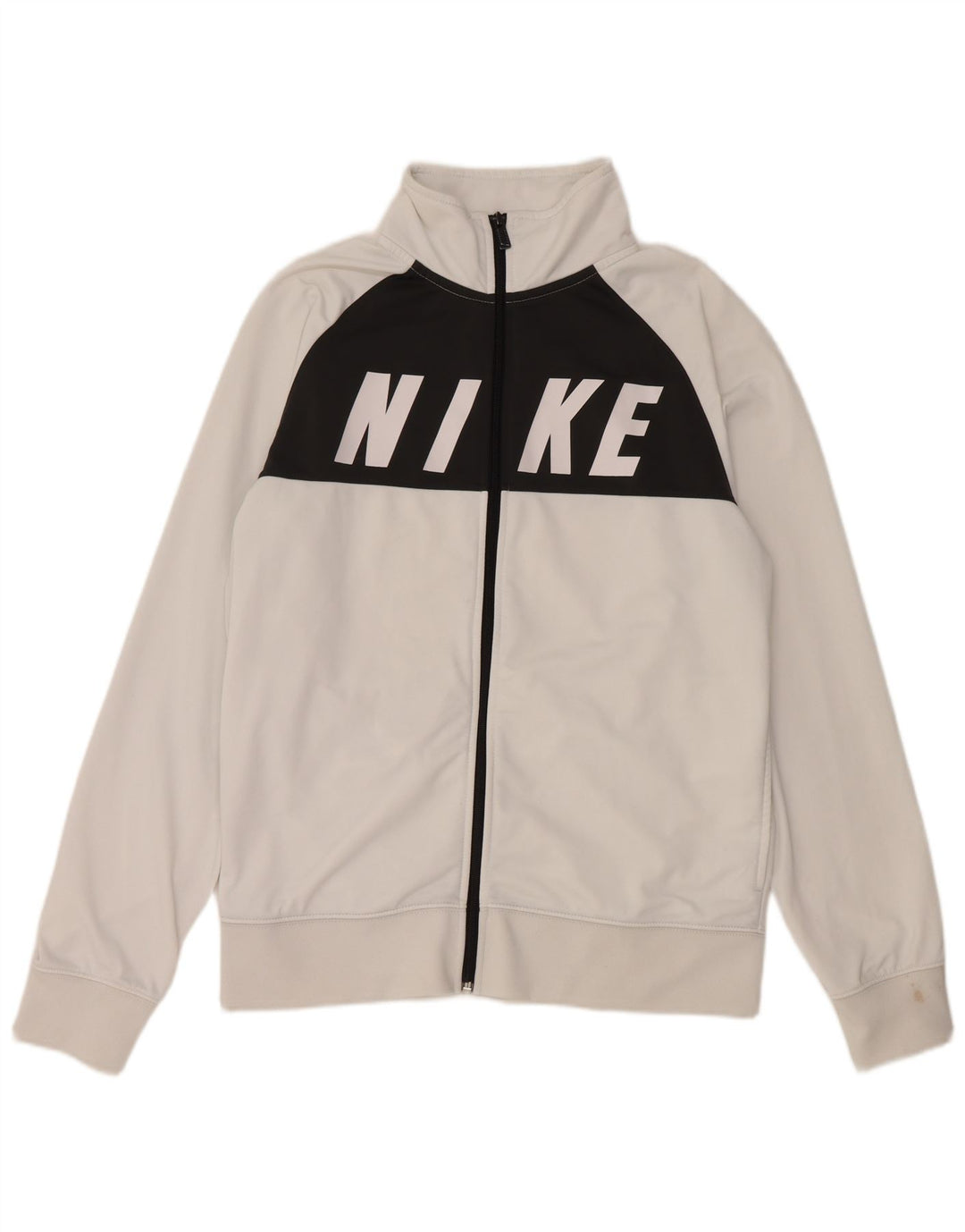 Ανδρική φόρμα γυμναστικής με γραφικά NIKE Μπουφάν μεσαίου λευκού χρώματος πολυεστέρας