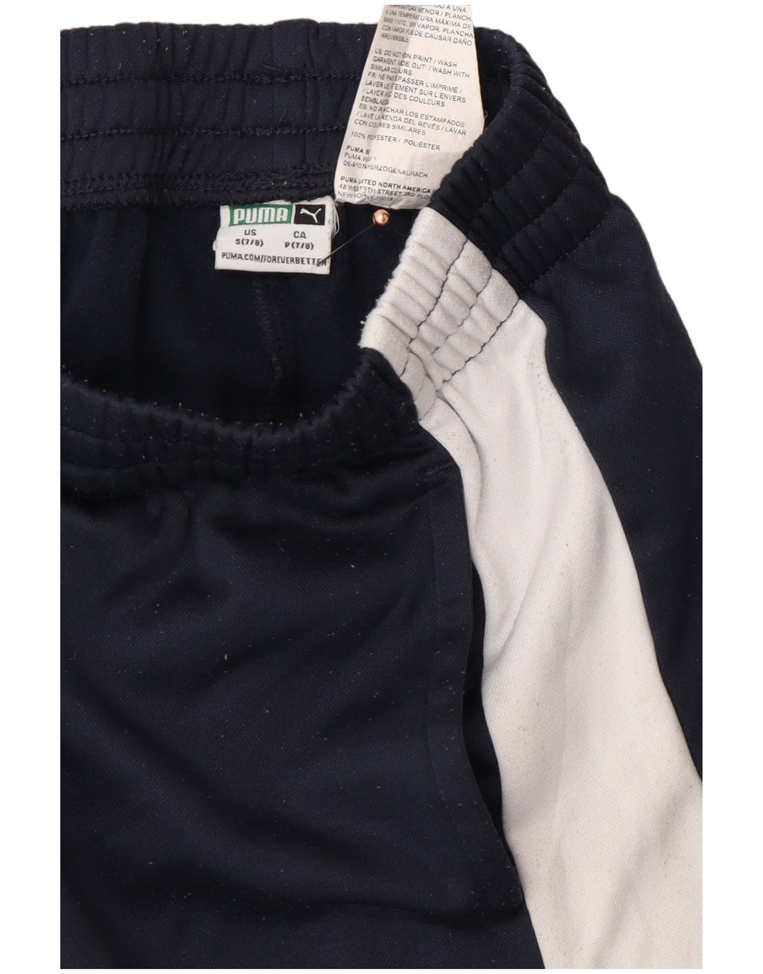 PUMA Boys Tracksuit Trousers Joggers 7-8 Years Small Navy Blue