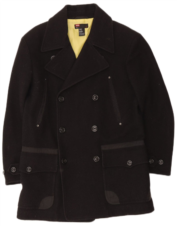 Diesel Ανδρικό Παλτό UK 40 Large Black Wool