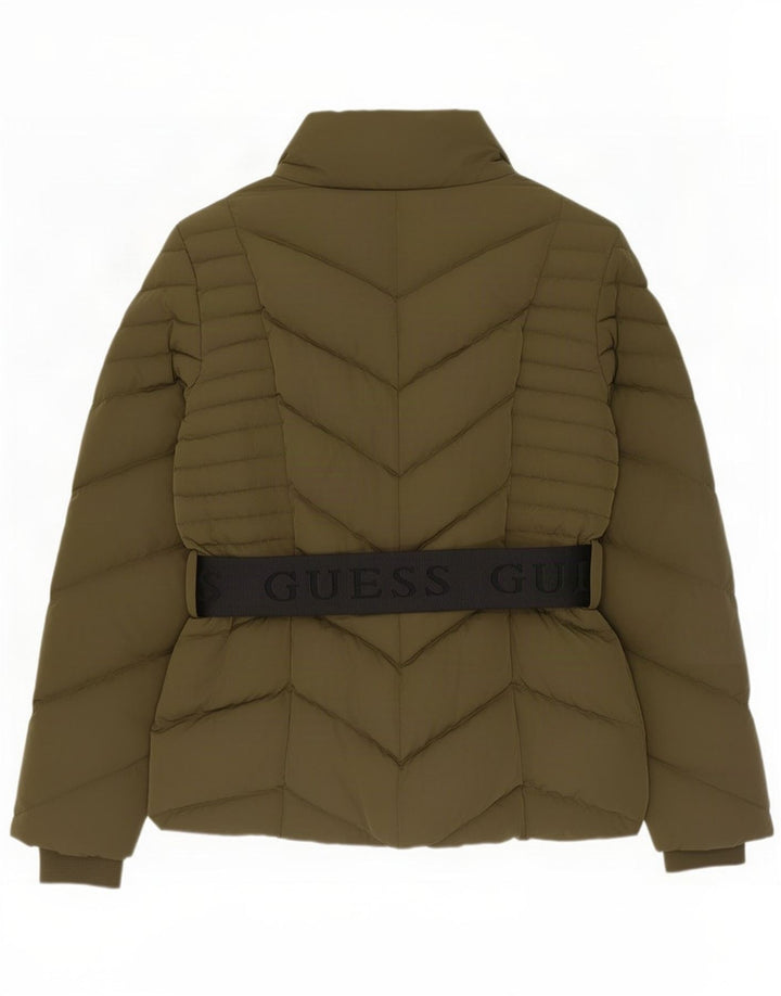 Guess Γυναικείο τζάκετ με επένδυση UK 12 Medium Khaki Polyester