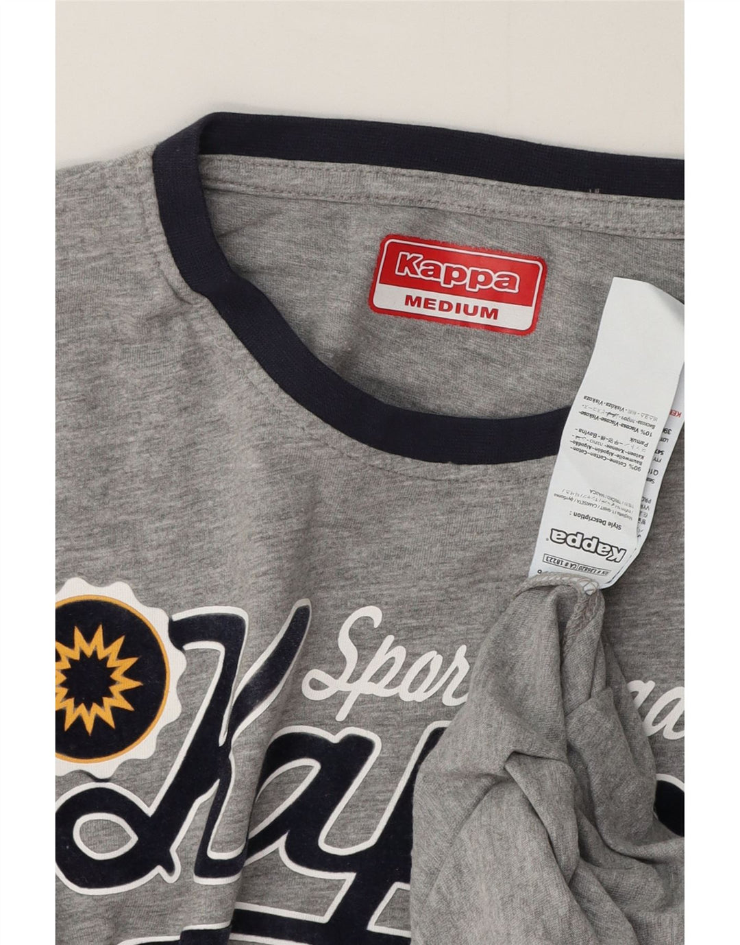 Ανδρικό γραφικό T-Shirt Kappa Τοπ μεσαίου γκρι βαμβακερό