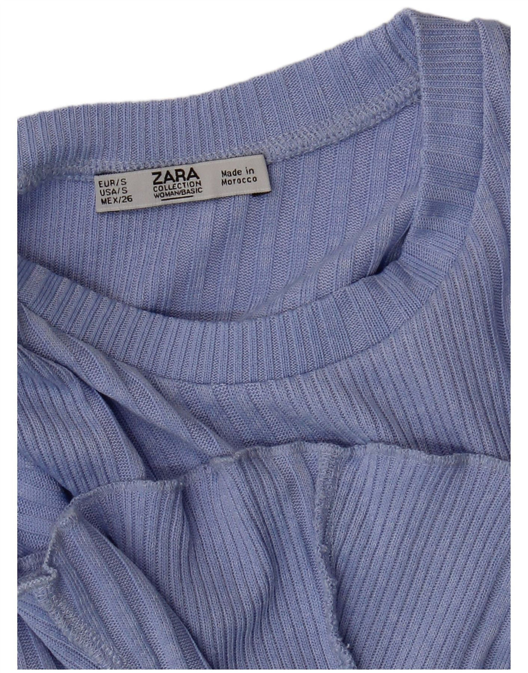 ZARA Γυναικείο Crop Top UK 8 Small Purple