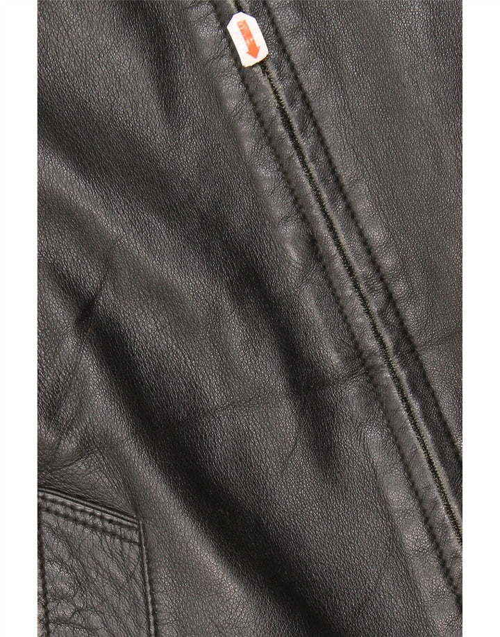 Vintage Ανδρικό Δερμάτινο Μπουφάν IT 50 XL Μαύρο Δερμάτινο