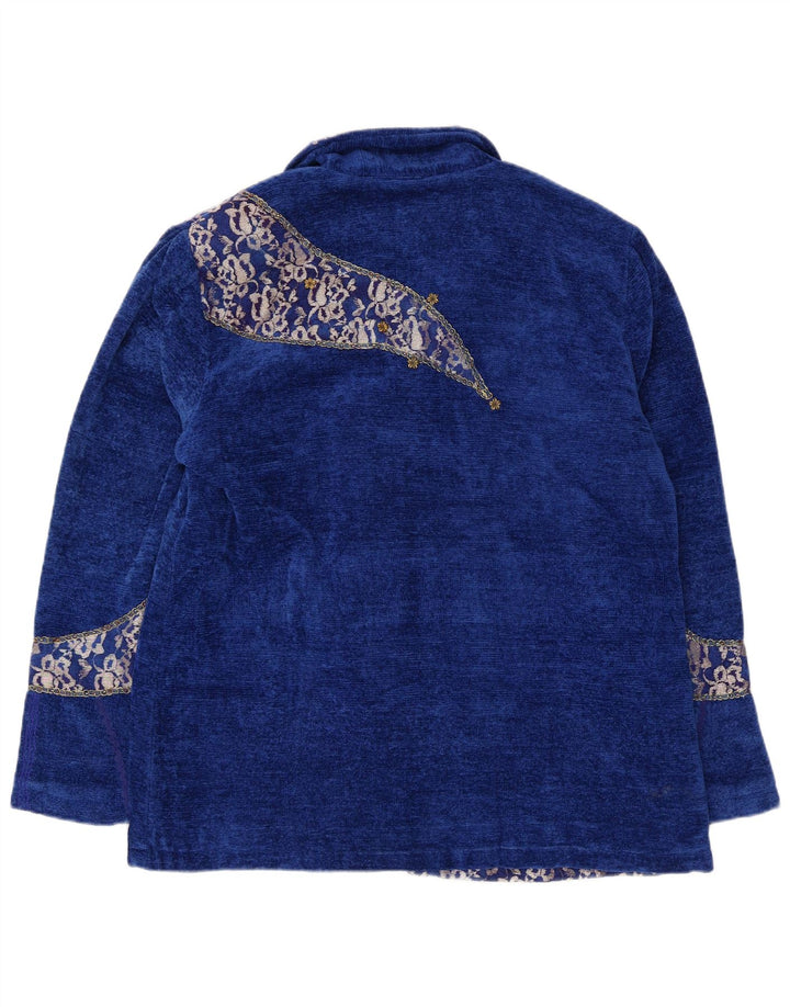 Indigo Moon Γυναικείο τζάκετ blazer IT 46 μεγάλο μπλε φλοράλ βισκόζη