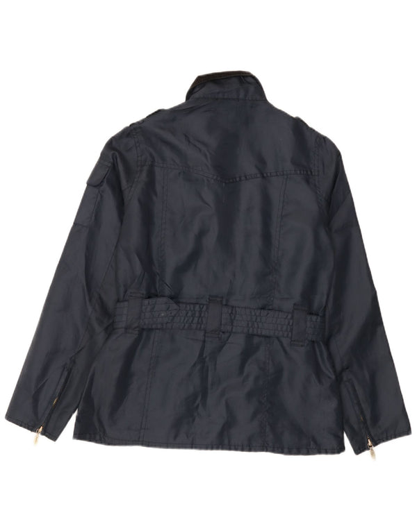 Barbour Womens Utility Jacket UK 10 Small Navy Blue Polyester