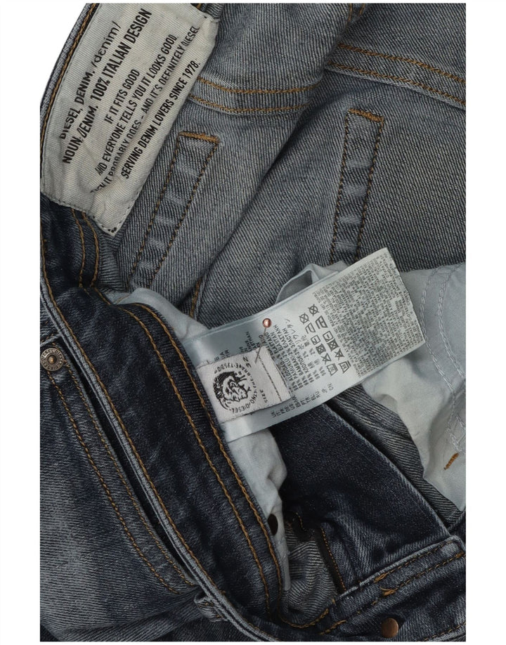Diesel Mens Distressed Slim Jeans W32 L32 Blue Cotton